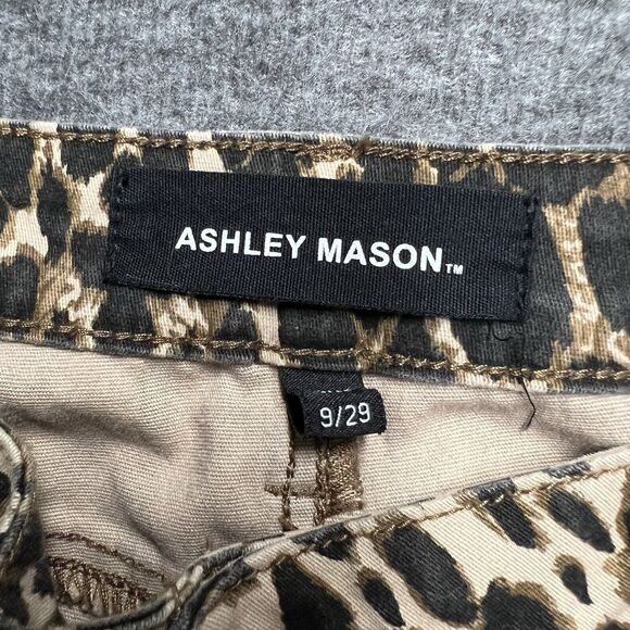 Ashley Mason Jeans Womens Size 9/29 Cheetah Skinny Low Rise Stretch Denim - Picture 2 of 10